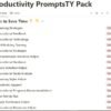 Productivity prompts